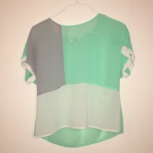 YA Los Angeles silk polyester top